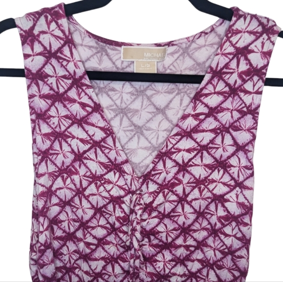 Michael Michael Kors Women's Abstract Print Scrunched Tank Top - Picture 4 of 10